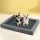 i.Pet Extra Large Calming Pet Bed - Egg Crate Foam, Plush Fleece, Non-Slip, Washable, 115x90x13cm, Grey