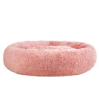 i.Pet Extra Large 110cm Calming Pet Bed in Pink - Soft Plush, Non-Slip, Washable Cover, Flea & Bacteria Resistant