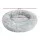 i.Pet Large 90cm Calming Pet Bed - Soft Plush, Non-Slip, Washable Cover, Light Charcoal - Ideal for Pets ≤ 25kg