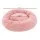i.Pet Large 90cm Calming Soft Plush Pet Bed in Pink - Flea Resistant, Non-Slip, Washable Cover, Ideal for Dogs & Cats