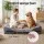 i.Pet Orthopedic Washable Dog Bed - Soft Fleece, 120x90cm, Non-Slip, Water-Resistant, Machine Washable, Grey/Yellow