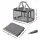 i.Pet Foldable Pet Carrier Backpack for Small Dogs and Cats 44x32x32cm Water Resistant Grey 7.5kg Capacity