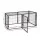 i.Pet Large Black Metal Dog Crate 129cm - Heavy-Duty, Secure Top, Flexible Door, for Small to Large Dogs, Anti-Rust