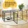 i.Pet Large Black Metal Dog Crate 129cm - Heavy-Duty, Secure Top, Flexible Door, for Small to Large Dogs, Anti-Rust