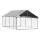 i.Pet XL Outdoor Dog Kennel - Weather-Resistant, Galvanised Steel, 2x4m Spacious Run, Lockable, Easy Install, Silver
