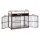 i.Pet 104cm 2-in-1 Wooden Dog Crate Furniture with Storage, 3-Door, 50kg Pet Capacity, Black and Brown