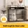 i.Pet 104cm 2-in-1 Wooden Dog Crate Furniture with Storage, 3-Door, 50kg Pet Capacity, Black and Brown