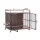 i.Pet 99cm 2-in-1 Wooden Dog Crate Furniture with Feeding Bowls, Wheels and Heavy-Duty Frame Black and Brown