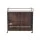 i.Pet 99cm 2-in-1 Wooden Dog Crate Furniture with Feeding Bowls, Wheels and Heavy-Duty Frame Black and Brown
