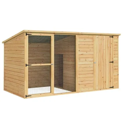 i.Pet Extra Large Wooden Dog Kennel 2.28M – All-Weather Fir Wood Cabin with UV-Resistant Roof & Easy Assembly