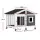 i.Pet Large Wooden Dog Kennel - Weatherproof Fir Wood Cabin with UV Roof, Raised Floor, Indoor/Outdoor Use, 99.5cm