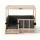 i.Pet 2-in-1 Dog Kennel Crate Furniture, Pine & Poplar Wood, 75x50x65cm, Grey Bedding Included, Indoor Pet House