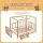 i.Pet 2-in-1 Dog Kennel Crate Furniture, Pine & Poplar Wood, 75x50x65cm, Grey Bedding Included, Indoor Pet House