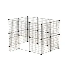 i.Pet 20-Panel Foldable Pet Playpen Enclosure - Durable Steel, Safe Round Edges, Secure Lock, Easy Setup & Transport