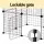 i.Pet 20-Panel Foldable Pet Playpen Enclosure - Durable Steel, Safe Round Edges, Secure Lock, Easy Setup & Transport