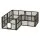 i.Pet Dog Playpen Enclosure - 8 Panel Durable PP Plastic Fence, Foldable Design, Various Shapes, Easy Setup & Storage