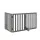 i.Pet Dog Gate Playpen 3 Panels with Pet Door Foldable Enclosure Grey