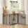 i.Pet Dog Gate Playpen 3 Panels with Pet Door Foldable Enclosure Grey