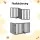 i.Pet Dog Gate Playpen 3 Panels with Pet Door Foldable Enclosure Grey