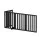 I.pet Dog Playpen Enclosure 4 Panels 185cm Flexible Foldable Pet Door Fence MDF Black with Rubber Feet