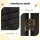 I.pet Dog Playpen Enclosure 4 Panels 185cm Flexible Foldable Pet Door Fence MDF Black with Rubber Feet