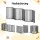 i.Pet Dog Playpen Gate 6 Panels 282cm Foldable MDF Pet Door Fence Grey