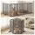 i.Pet Dog Playpen Gate 6 Panels 282cm Foldable MDF Pet Door Fence Grey