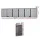 i.Pet 6-Panel Wooden Dog Playpen Enclosure, Grey MDF, 282cm, Foldable, Rubber-Padded Feet, Durable Steel Hinges
