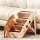 i.Pet Foldable Dog Ramp Steps for Bed, Sofa, Car - Stable, Slip-Resistant, Lightweight PP Plastic, 62x40x49cm, Beige