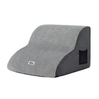 i.Pet 2-Step Dog Ramp for Small Dogs | High-Density Foam, Non-Slip Suede, 40x40x27cm | Easy Clean & Storage Bag