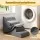 i.Pet 2-in-1 Grey Foam Dog Stairs & Bed: Non-Slip Suede, Washable, 40x71x50cm - Safe, Supportive