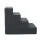 i.Pet Dog Ramp & Step: 4-Step Foam Ladder, Non-Slip Suede, Water-Resistant, 52x70x60cm, Dark Grey, No