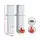 Giantz 4L Chicken Feeder and Water Dispenser Kit, Automatic PVC Poultry Waterer, Gravity Feed, Easy Clean, White
