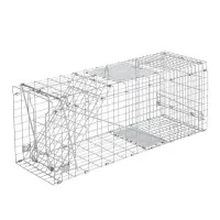 Giantz Gardeon 94x34cm Humane Animal Trap Cage, Galvanised Iron, Collapsible, Spring Door, Safe Pest Removal Giantz Gardeon 94x34cm Humane Animal Trap Cage, Galvanised Iron, Collapsible, Spring Door, Safe Pest Removal