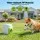 i.Pet 2-in-1 Dog Ball Launcher and Treat Dispenser with 2 Tennis Balls Manual Spring Lightweight Durable