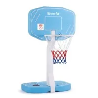 Everfit 2 in 1 Pool Basketball Hoop and Volleyball Net Set 7.5m with Weighted Base Blue Water Sports Game
