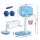 Everfit 2 in 1 Pool Basketball Hoop and Volleyball Net Set 7.5m with Weighted Base Blue Water Sports Game
