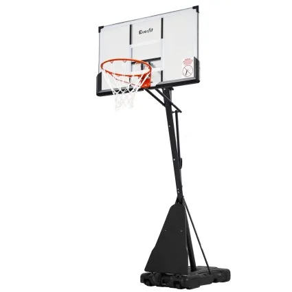 Everfit 3.05m Portable Basketball Hoop System 50in Polycarbonate Backboard 200L Base Dunk Ready Play