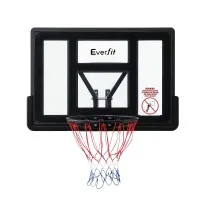 Keezi Everfit 110cm Wall Mount Kids Basketball Hoop Clear Backboard Steel Spring-Loaded Rim 45cm Diametre