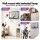 Everfit 43-Inch Wall Mount Kids Basketball Hoop Clear Backboard Steel Rim Spring-Loaded Ring with Nylon Net