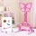 Keezi 3-in-1 Kids Basketball Hoop Soccer Goal Golf Game Set Pink Sports Activity Centre