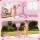 Keezi 3-in-1 Kids Basketball Hoop Soccer Goal Golf Game Set Pink Sports Activity Centre