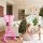 Keezi 3-in-1 Kids Basketball Hoop Soccer Goal Golf Game Set Pink Sports Activity Centre
