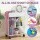 Everfit Mobile Yoga Mat Storage Rack with Basket Hooks White 50cm x 26cm x 79cm Home Gym Organisation