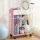 Everfit Mobile Yoga Mat Storage Rack with Basket Hooks White 50cm x 26cm x 79cm Home Gym Organisation
