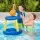Bestway Inflatable Pool Float Basketball Hoop Set with Ball Blue for Pool Beach and Indoor Play Activities