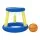 Bestway Inflatable Pool Float Basketball Hoop Set with Ball Blue for Pool Beach and Indoor Play Activities