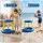 Bestway Inflatable Pool Float Basketball Hoop Set with Ball Blue for Pool Beach and Indoor Play Activities