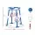 Keezi Kids Adjustable Basketball Hoop and Ring Toss Set Blue with 4 Balls Stable Base 77-105cm Total