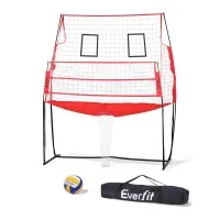 Everfit 8ft Portable Volleyball Net Training Set, Adjustable Height, Fibreglass Poles, PVC Ball & Carry Bag, Quick Setup Everfit 8ft Portable Volleyball Net Training Set, Adjustable Height, Fibreglass Poles, PVC Ball & Carry Bag, Quick Setup
